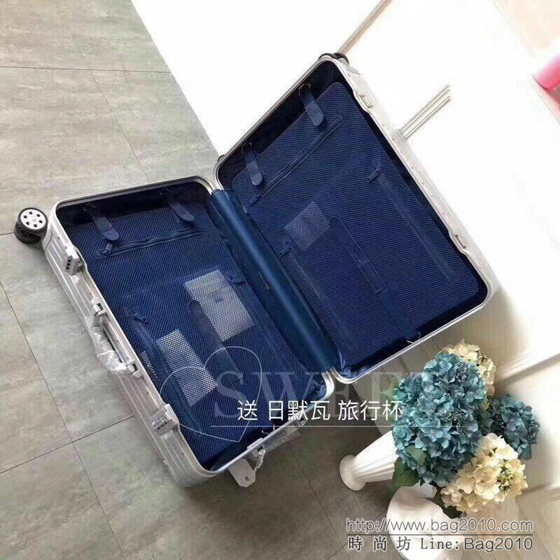 RIMOWA日默瓦 經典款拉杆箱 pc配鋁鎂合金邊框 代工廠生產 靜音萬向輪 無極拉杆拉箱  xbt1075